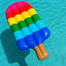 Flotteur de Piscine Gonflable en Forme de Glace – Lounge Arc-en-Ciel Joyeuse pour la Piscine