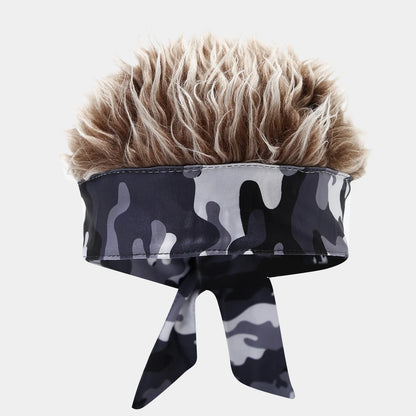 Nouveauté 2026 : Bandeau Perruque, Chapeau de Fan Sportif Inspiré des Drapeaux Nationaux, Casquette Amusante à Cheveux Artificiels pour Match de Football et Fête