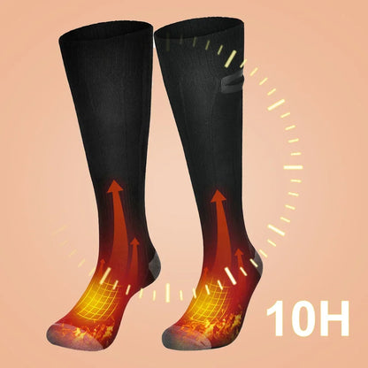 Chaussettes Chauffantes Thermavolt | 3 Niveaux de Chauffage | Avec Powerbank | Chaussettes Chaudes Unisexes pour l'Hiver et les Voyages