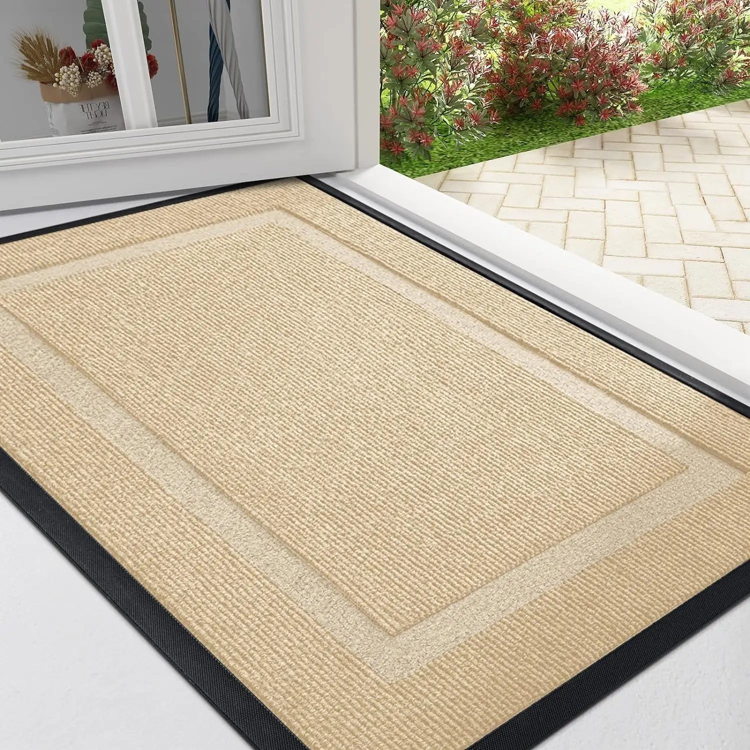 Aenor - Tapis de Porte en Caoutchouc Lourd Antidérapant Intérieur Extérieur