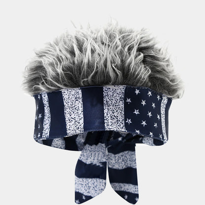 Nouveauté 2026 : Bandeau Perruque, Chapeau de Fan Sportif Inspiré des Drapeaux Nationaux, Casquette Amusante à Cheveux Artificiels pour Match de Football et Fête