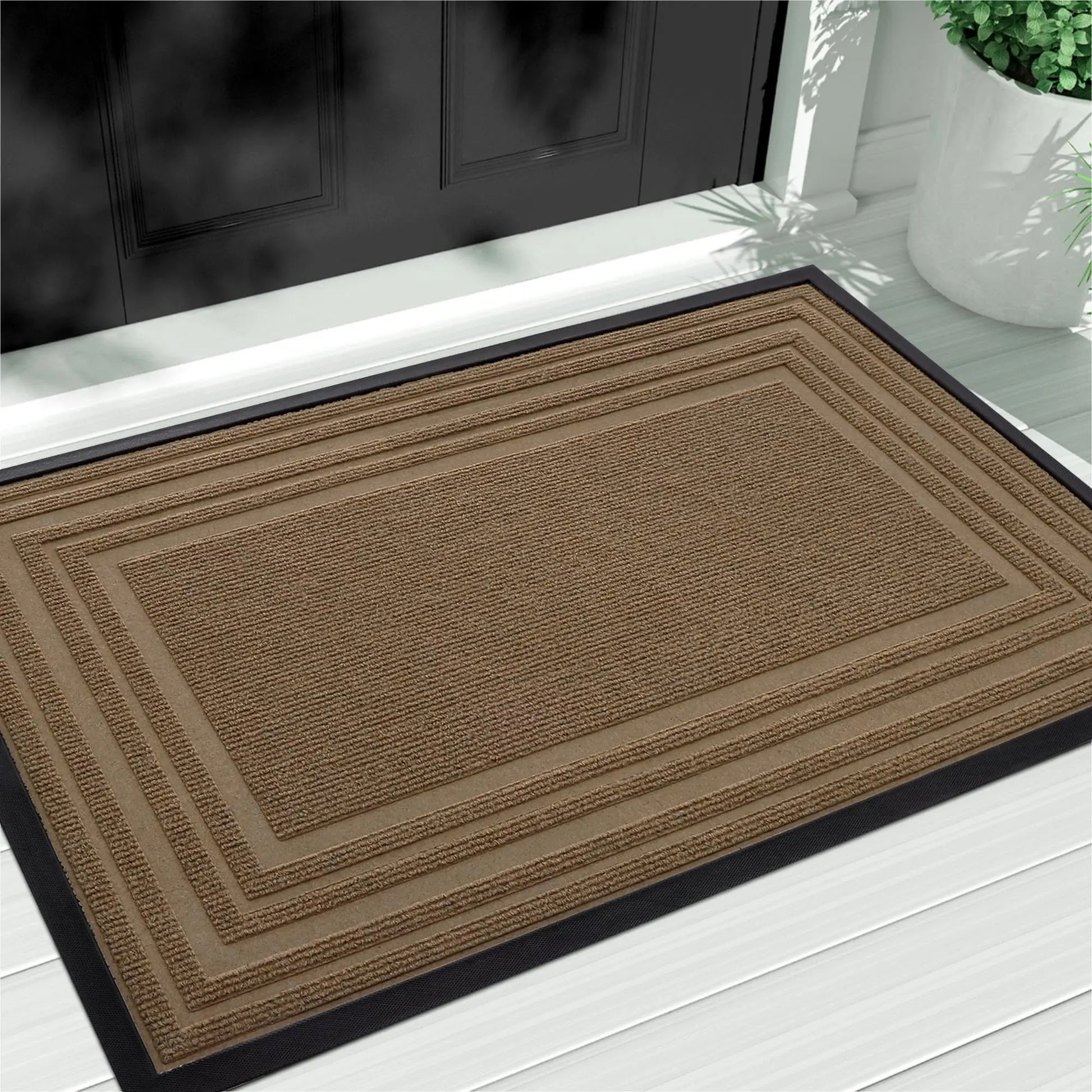 Aenor - Tapis de Porte en Caoutchouc Lourd Antidérapant Intérieur Extérieur