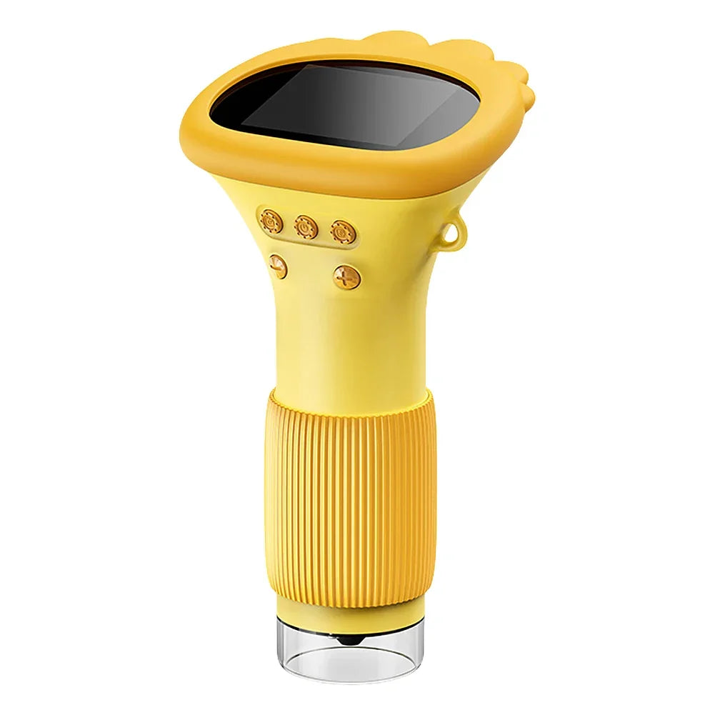 OptiLux Elite Microscope de Poche | Grossissement 1000X avec un écran IPS de 2 pouces et 8 lampes LED pour une exploration et une découverte améliorées en déplacement.