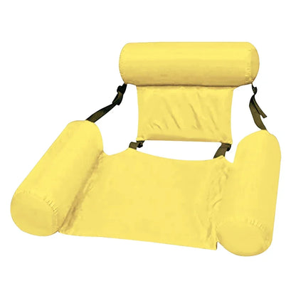 Chaise d'eau gonflable de luxe avec dossier - Chaise longue flottante pour piscine et lac