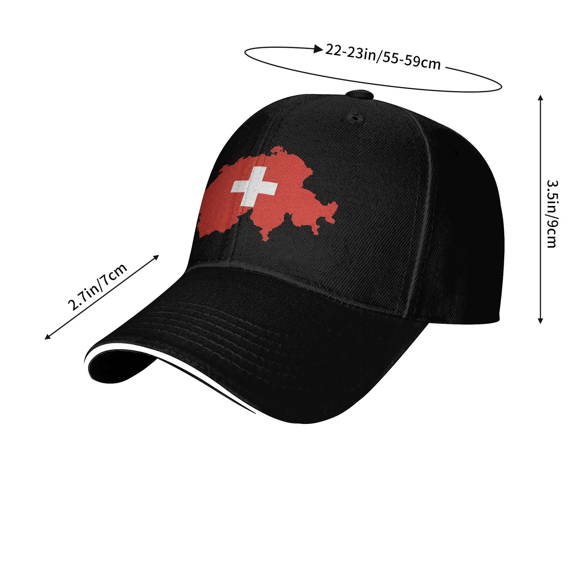 Casquette de baseball avec drapeau et carte de la Suisse, streetwear suisse, chapeaux hip-hop, casquette snapback pour hommes et femmes, sport de plein air, printemps