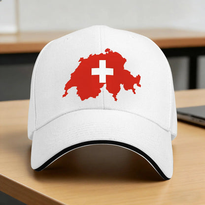 Casquette de baseball avec drapeau et carte de la Suisse, streetwear suisse, chapeaux hip-hop, casquette snapback pour hommes et femmes, sport de plein air, printemps