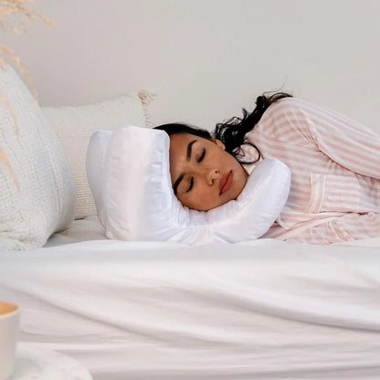 SilkRest - Coussin de visage avec housse en satin de luxe