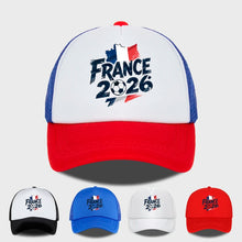 Casquette de baseball en maille respirante et réglable France 2026 avec imprimé football pour les fans de sport et les activités décontractées en extérieur