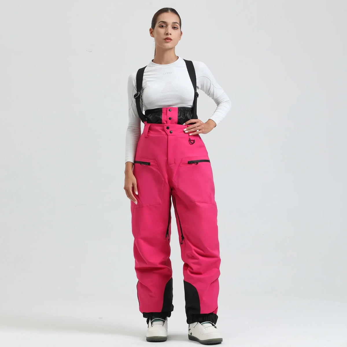 Pantalon de Ski Unisexe avec Bretelles – Pantalon de Snow Étanche pour Froid Extrême (-40°C)