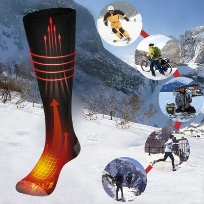 Chaussettes Chauffantes Thermavolt | 3 Niveaux de Chauffage | Avec Powerbank | Chaussettes Chaudes Unisexes pour l'Hiver et les Voyages