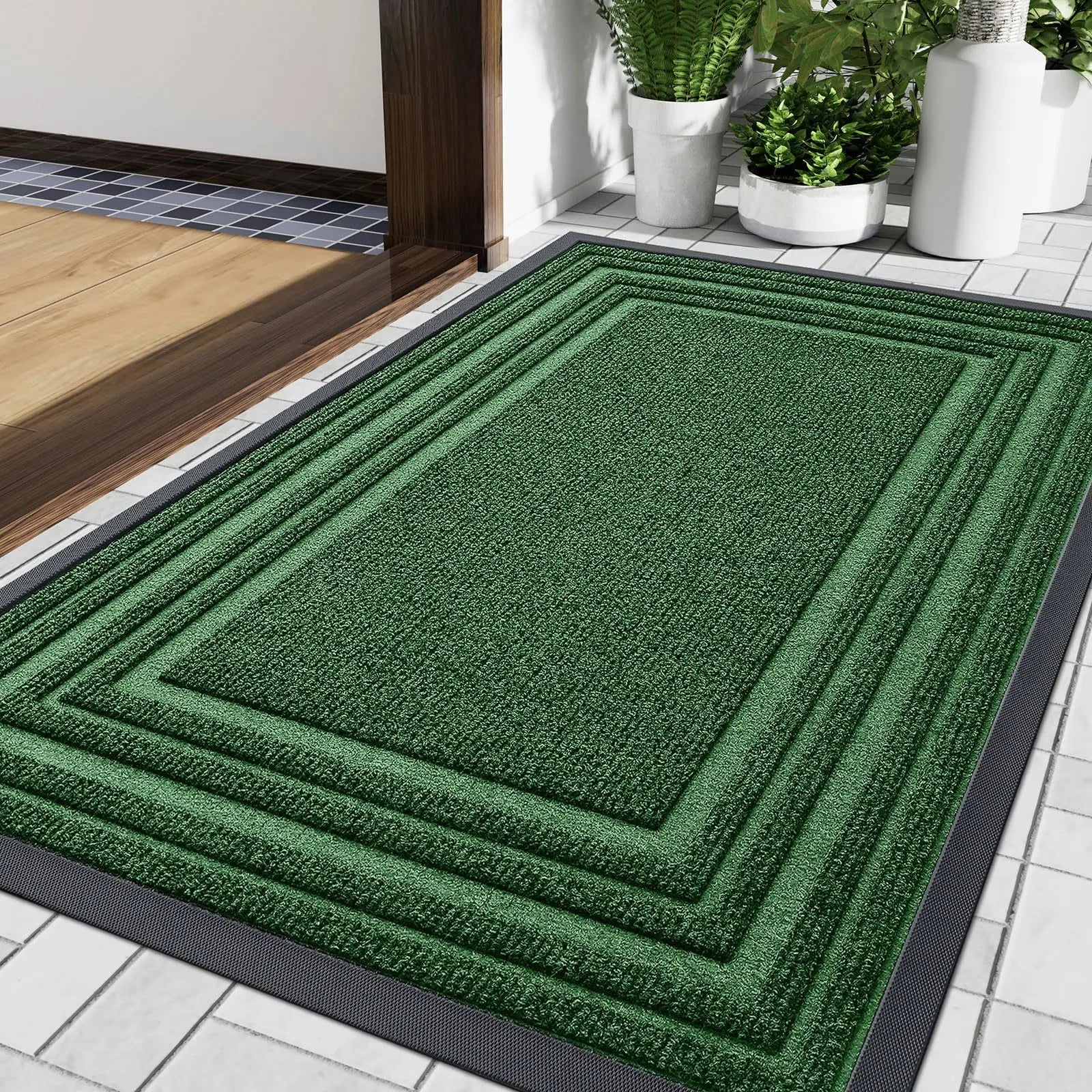 Aenor - Tapis de Porte en Caoutchouc Lourd Antidérapant Intérieur Extérieur