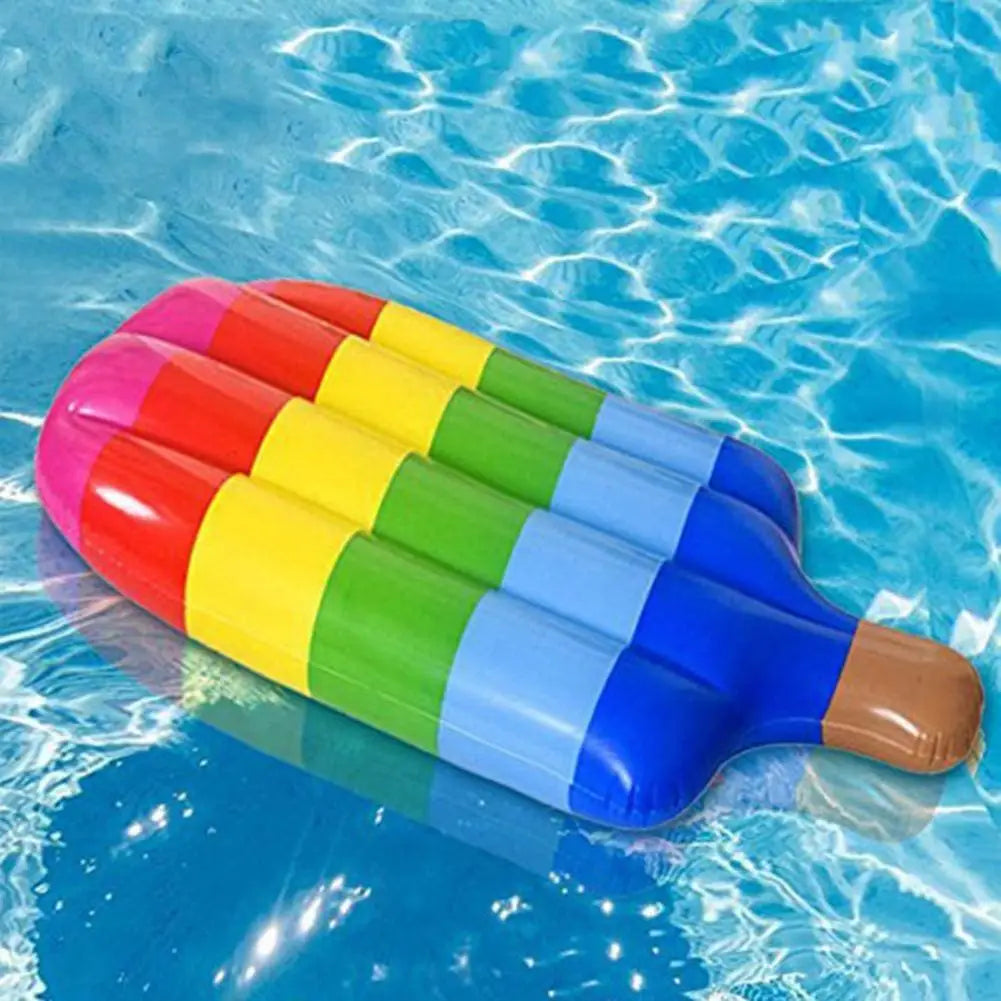 Flotteur de Piscine Gonflable en Forme de Glace – Lounge Arc-en-Ciel Joyeuse pour la Piscine