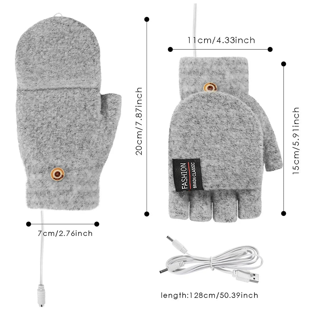 Gants chauffants à onde chaude rechargeables par USB