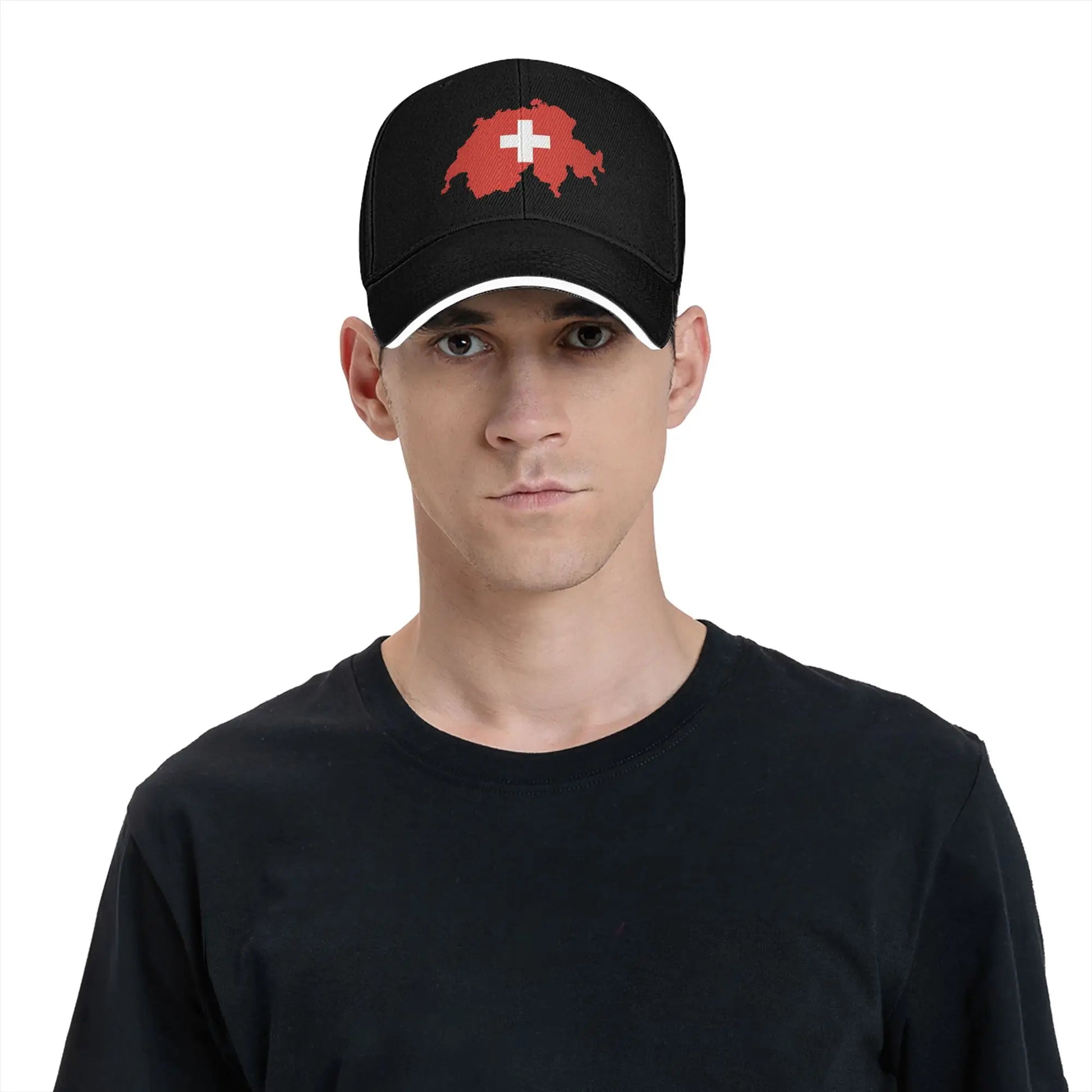 Casquette de baseball avec drapeau et carte de la Suisse, streetwear suisse, chapeaux hip-hop, casquette snapback pour hommes et femmes, sport de plein air, printemps