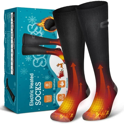 Chaussettes Chauffantes Thermavolt | 3 Niveaux de Chauffage | Avec Powerbank | Chaussettes Chaudes Unisexes pour l'Hiver et les Voyages