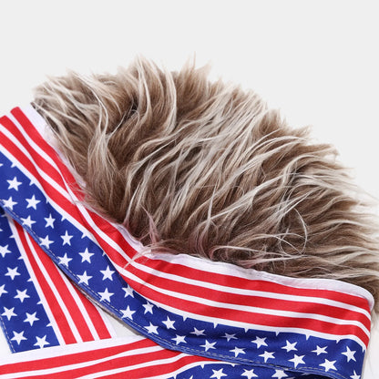 Nouveauté 2026 : Bandeau Perruque, Chapeau de Fan Sportif Inspiré des Drapeaux Nationaux, Casquette Amusante à Cheveux Artificiels pour Match de Football et Fête