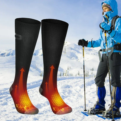 Chaussettes Chauffantes Thermavolt | 3 Niveaux de Chauffage | Avec Powerbank | Chaussettes Chaudes Unisexes pour l'Hiver et les Voyages