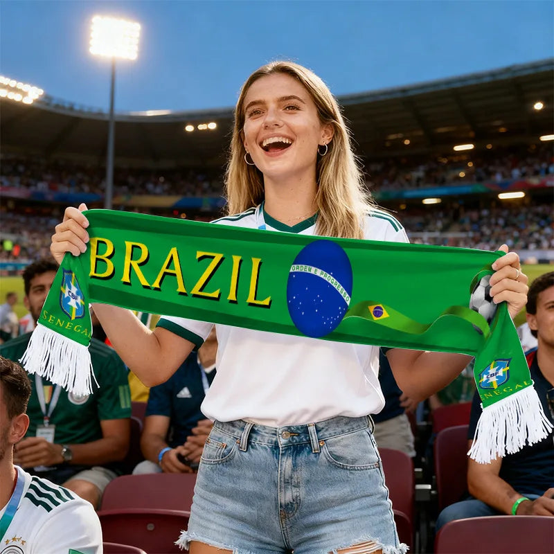 Écharpe de supporter Foodall Games – Style club États-Unis, Canada, Mexique – Durable, chaude et tendance pour les fans – Vêtement de football pour le jour du match