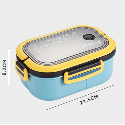 BENTOMATE – Boîte à lunch Bento à deux étages avec couverts pour un usage quotidien