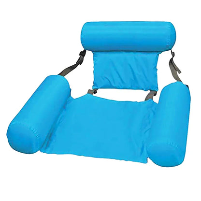 Chaise d'eau gonflable de luxe avec dossier - Chaise longue flottante pour piscine et lac