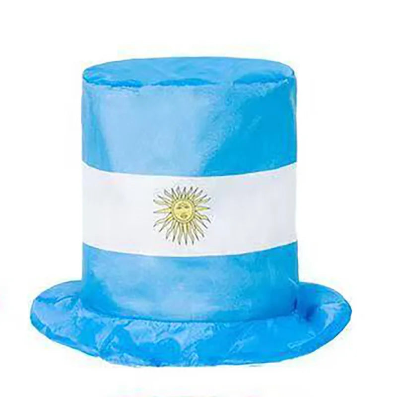 Chapeau de drapeau de l'équipe nationale des événements de football mondial, chapeau haut-de-forme pour les fans du tournoi de football, pour les carnaval et les célébrations de fête de football, 2026