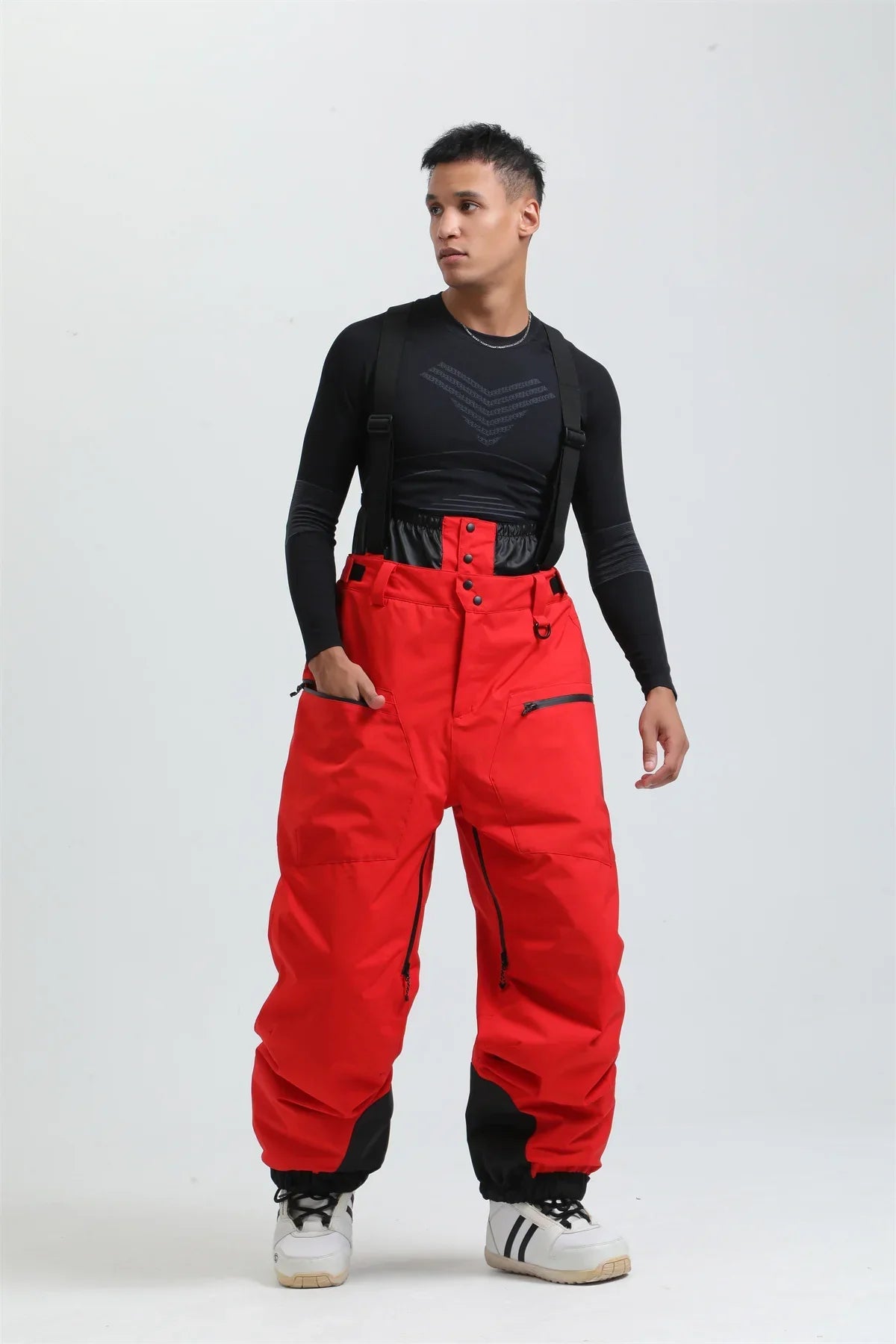 Pantalon de Ski Unisexe avec Bretelles – Pantalon de Snow Étanche pour Froid Extrême (-40°C)