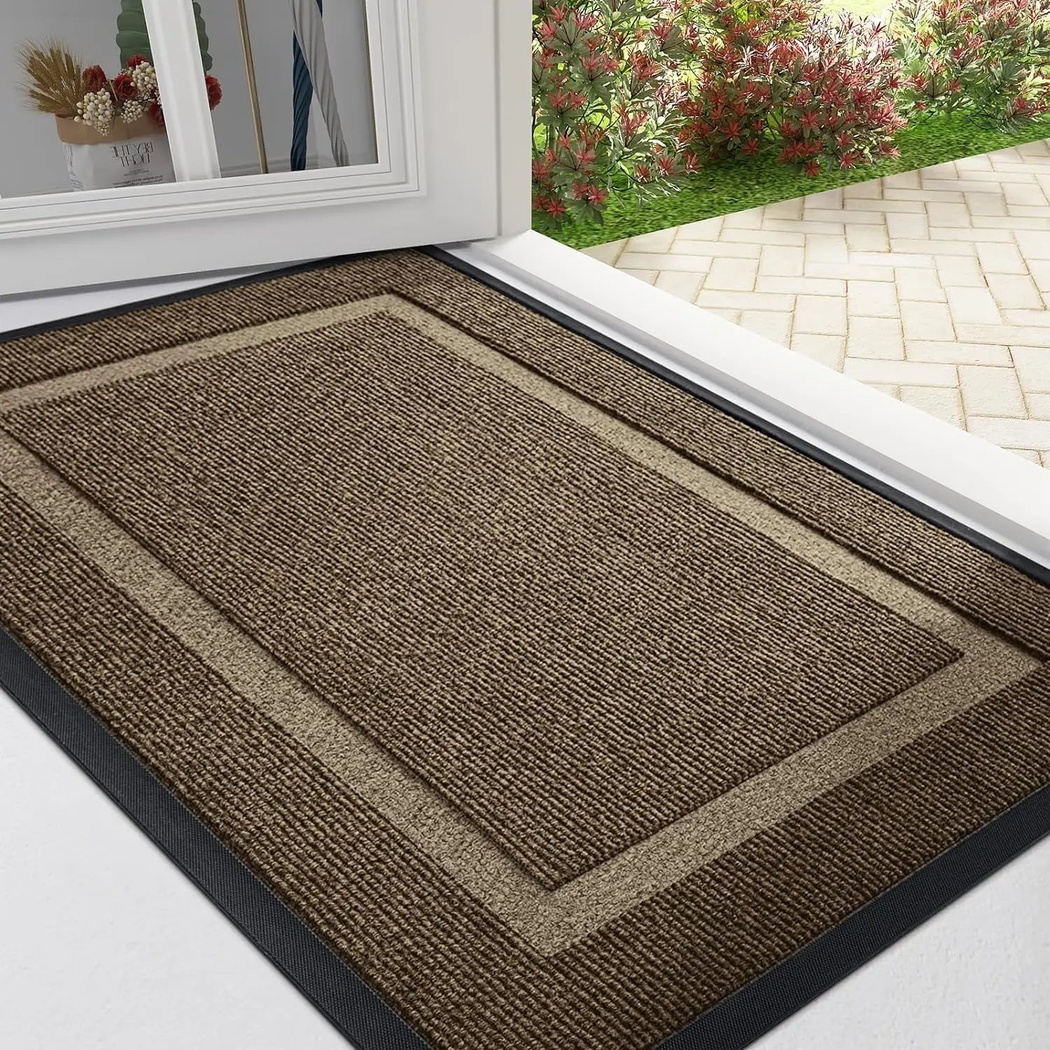 Aenor - Tapis de Porte en Caoutchouc Lourd Antidérapant Intérieur Extérieur