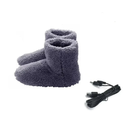 Pantoufles chauffantes en peluche - chaleur USB jusqu’à 45 °C