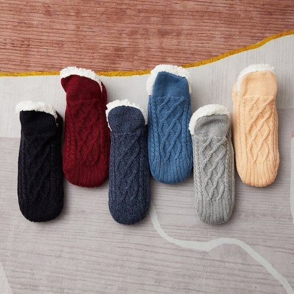 Pantoufles en tricot doublé - chaleur douce pour l’hiver