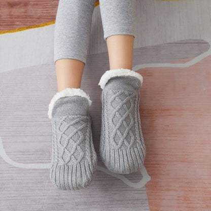 Pantoufles en tricot doublé - chaleur douce pour l’hiver