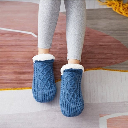 Pantoufles en tricot doublé - chaleur douce pour l’hiver