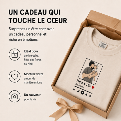 Sweat ou t-shirt brodé avec votre photo, portrait personnalisé