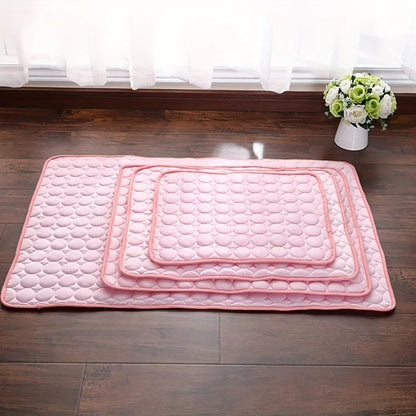 Tapis Rafraîchissant pour Animaux en Été - Tapis de Sommeil en Soie Glacée de 40 pouces pour Chiens et Chats