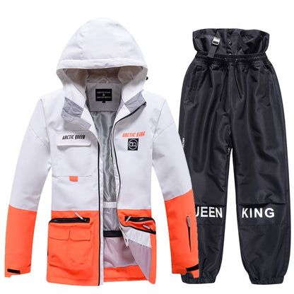 Ensemble de Ski Hivernal Unisexe – Tenue de Neige Respirante et Isolée en Deux Pièces