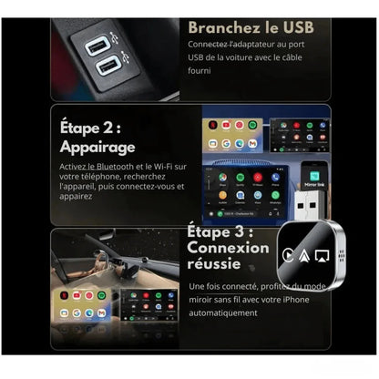 Adaptateur CarPlay et Android Auto sans fil | RONDOR - Rondor