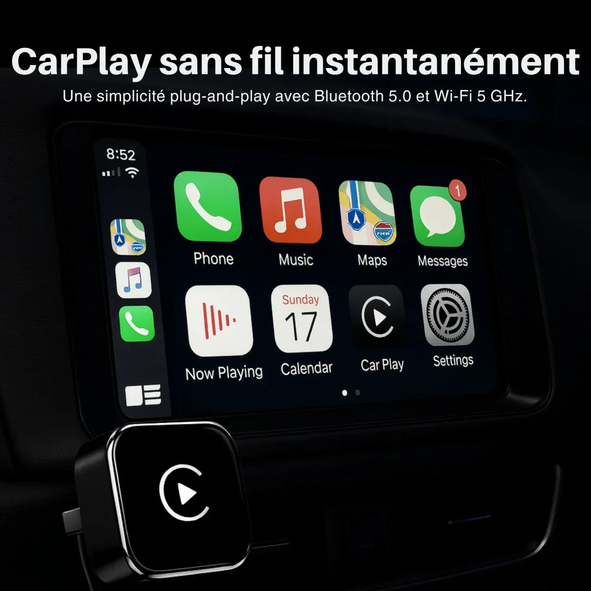 Adaptateur Sans Fil CarPlay & Android Auto 2 - en - 1 - Rondor