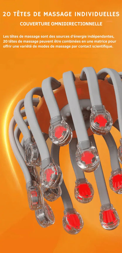 Appareil de Massage du Cuir Chevelu – Relaxation Instantanée, Lumière Rouge et Stimulation Capillaire - Rondor