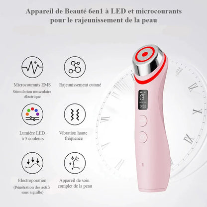 Appareil Facial 5‑en‑1 – LED Multicolore, EMS & Purification - Rondor