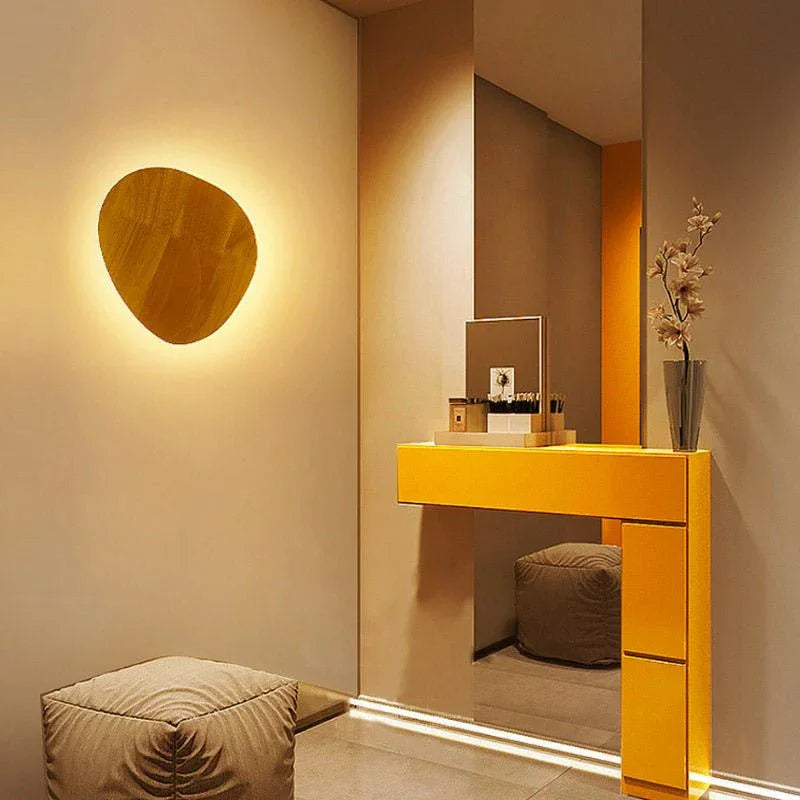 Applique Murale en Bois Naturel – Éclairage LED Contemporain pour Chambre et Salon - Rondor