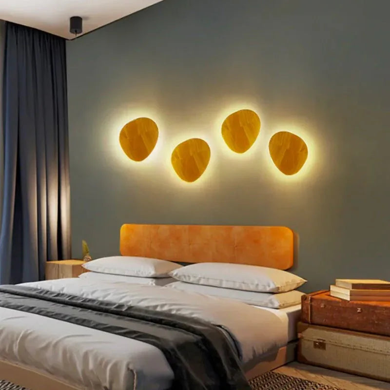 Applique Murale en Bois Naturel – Éclairage LED Contemporain pour Chambre et Salon - Rondor