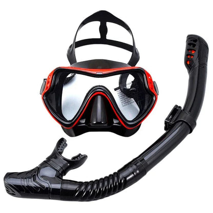 AquaElite Luxe Masque de Plongée & Ensemble de Snorkel | Conception professionnelle avec technologie anti - buée pour une visibilité et un confort optimaux - Rondor