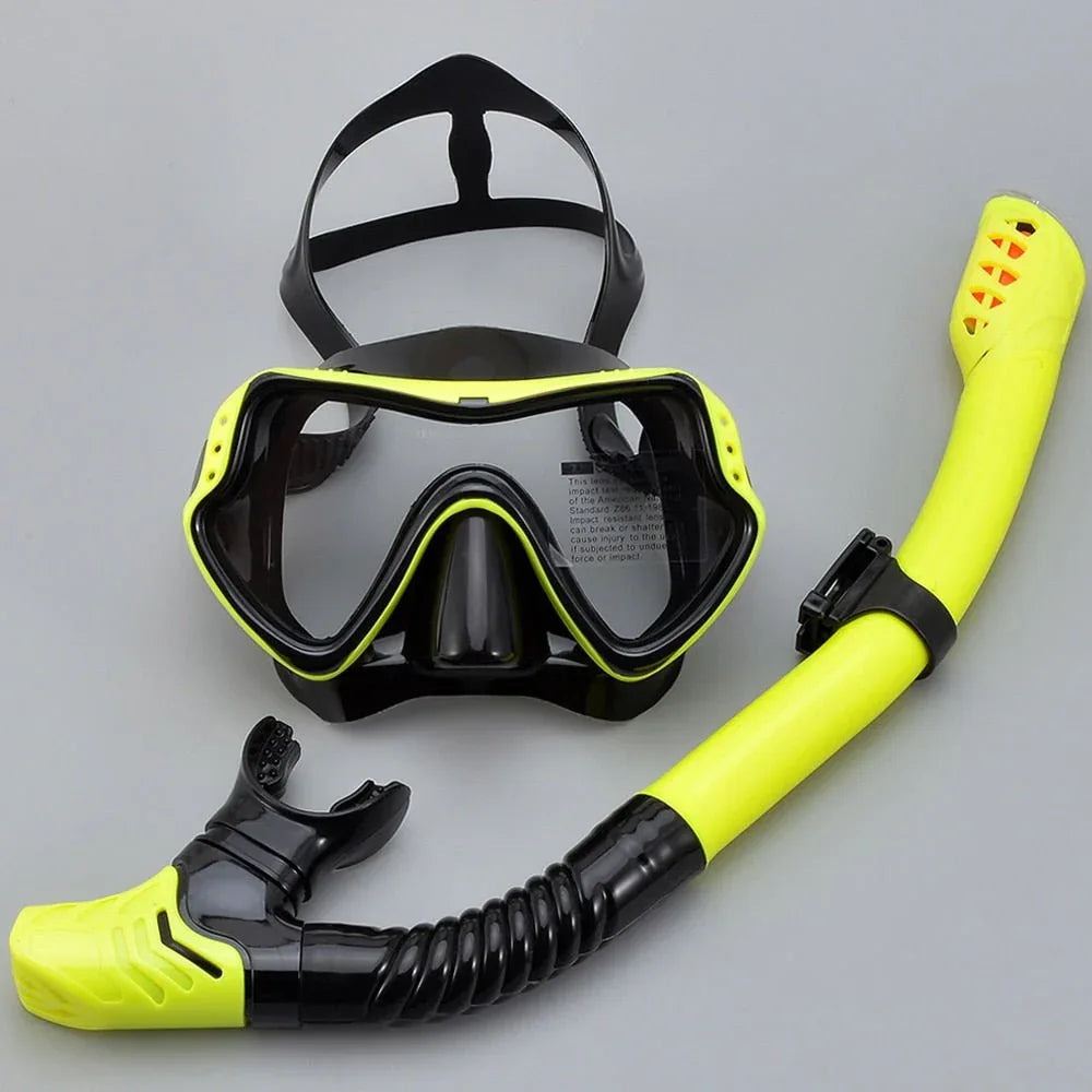 AquaElite Luxe Masque de Plongée & Ensemble de Snorkel | Conception professionnelle avec technologie anti - buée pour une visibilité et un confort optimaux - Rondor