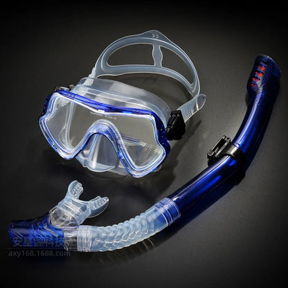 AquaElite Luxe Masque de Plongée & Ensemble de Snorkel | Conception professionnelle avec technologie anti - buée pour une visibilité et un confort optimaux - Rondor