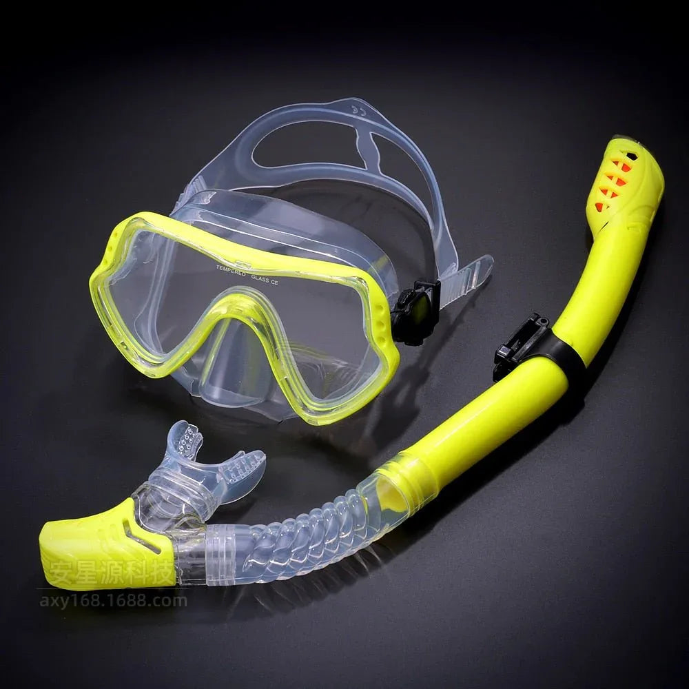 AquaElite Luxe Masque de Plongée & Ensemble de Snorkel | Conception professionnelle avec technologie anti - buée pour une visibilité et un confort optimaux - Rondor