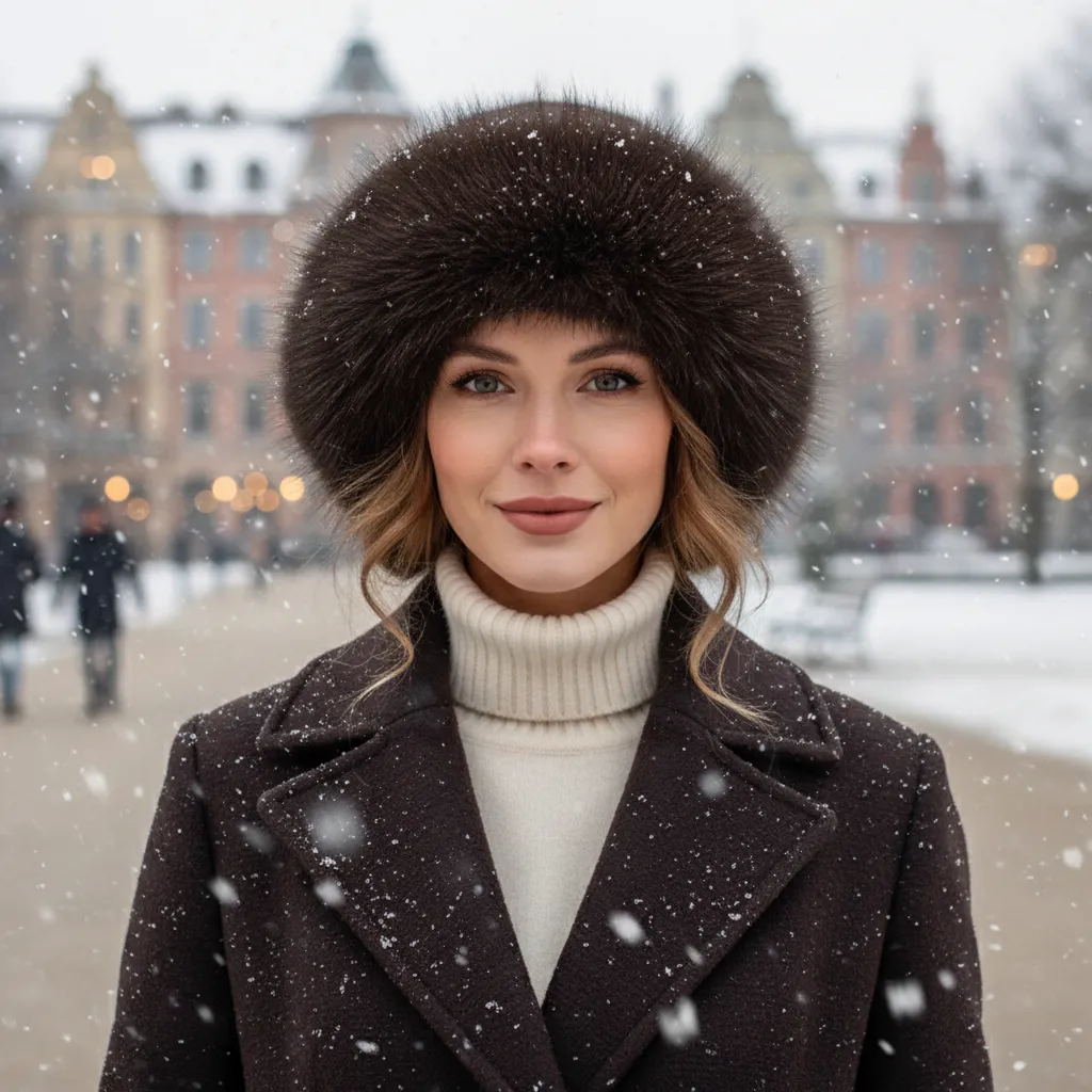 Furla – Elegante Damen Winter-Pelzmütze für warme