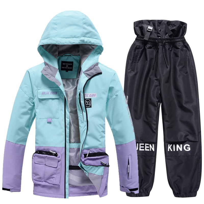 Ensemble de Ski Hivernal Unisexe – Tenue de Neige Respirante et Isolée en Deux Pièces