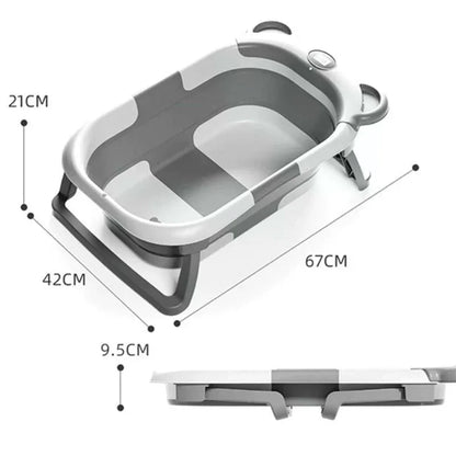 Baignoire Bébé Pliable avec Matelas Ergonomique, 0–24 Mois | RONDOR - Rondor