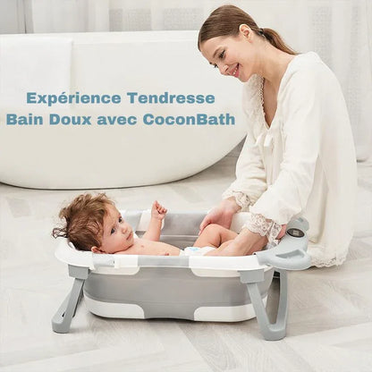 Baignoire Bébé Pliable avec Matelas Ergonomique, 0–24 Mois | RONDOR - Rondor