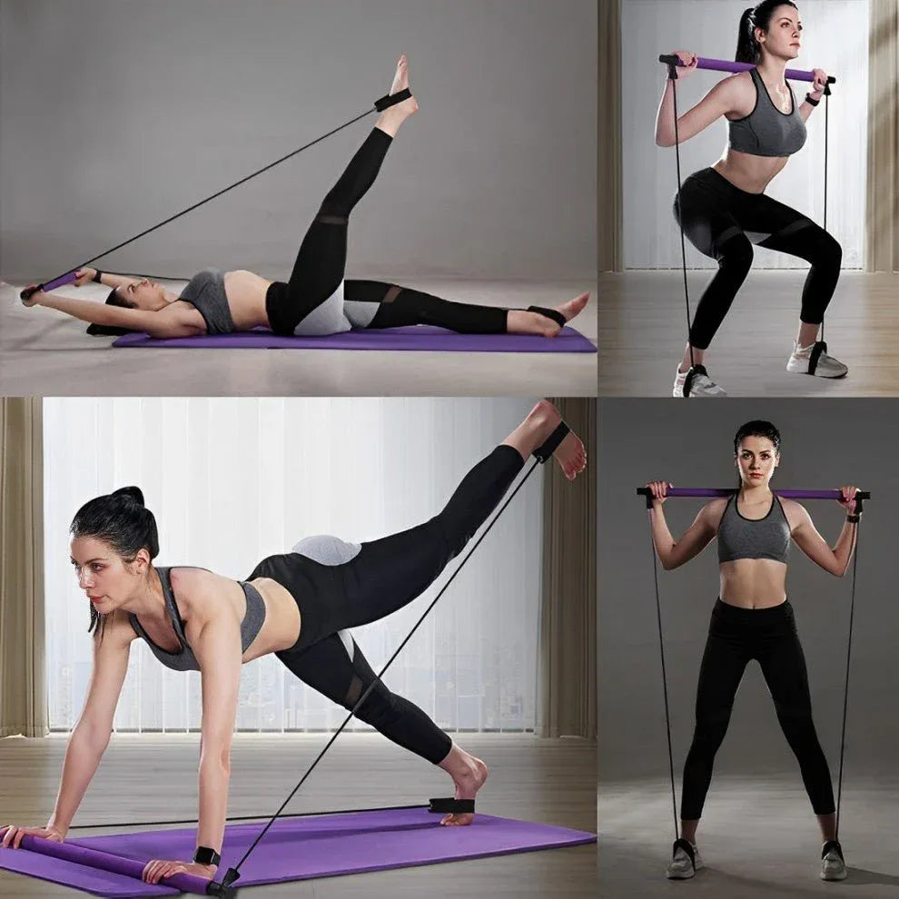 Barre de Pilates Multifonction – Entraînement Complet du Corps à la Maison - Rondor