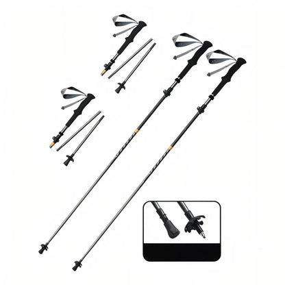 Bâton de Randonnée Pliable Carbone - Rondor